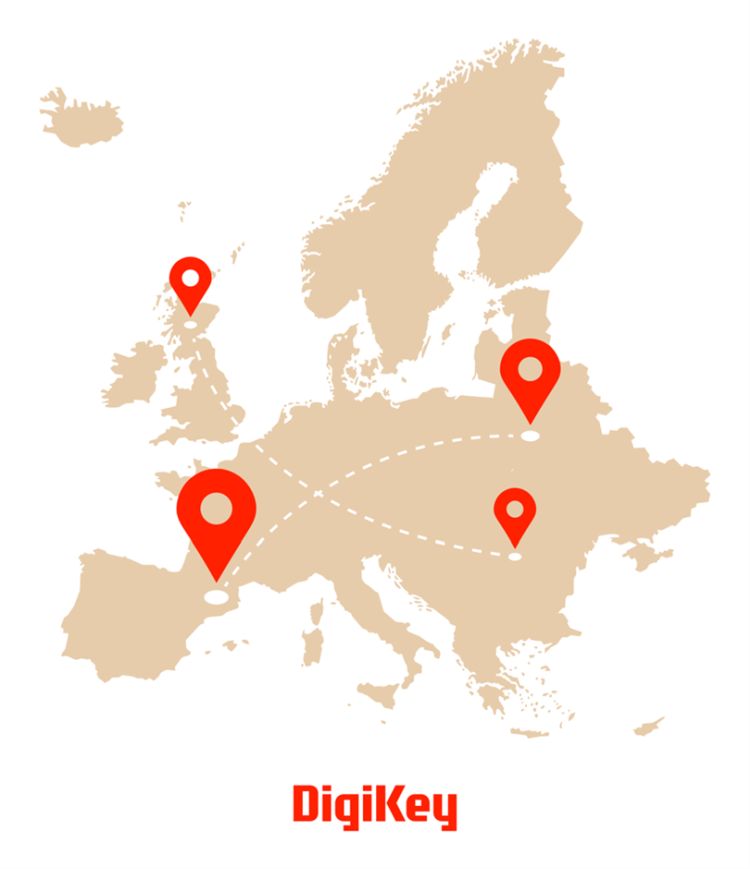 Digikey tilbyder nu intereuropæisk distribution