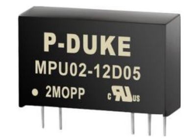 2W DC/DC-konverter til printmontage fra P-Duke