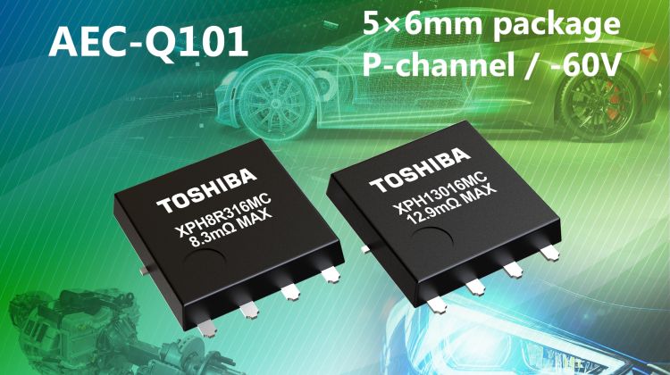 Nye -60V P-kanal MOSFETs fra Toshiba