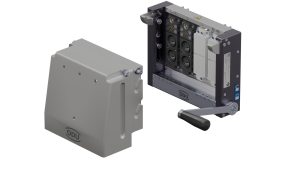 Løsning med aluminiumshus, der lukker hele test-interfacet.