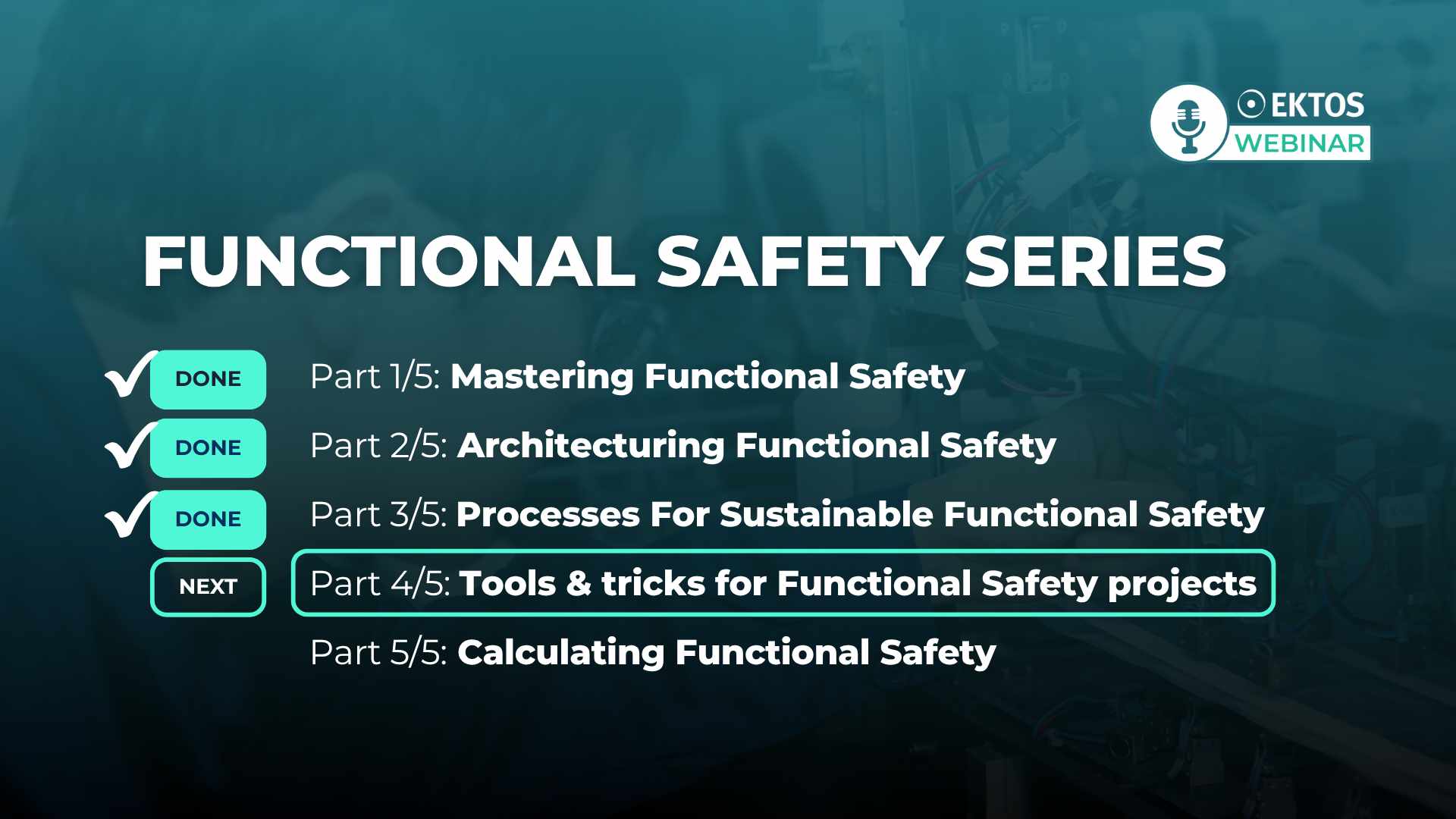 Webinar Invitation: Tools, Components, and Tricks for Functional Safety ...