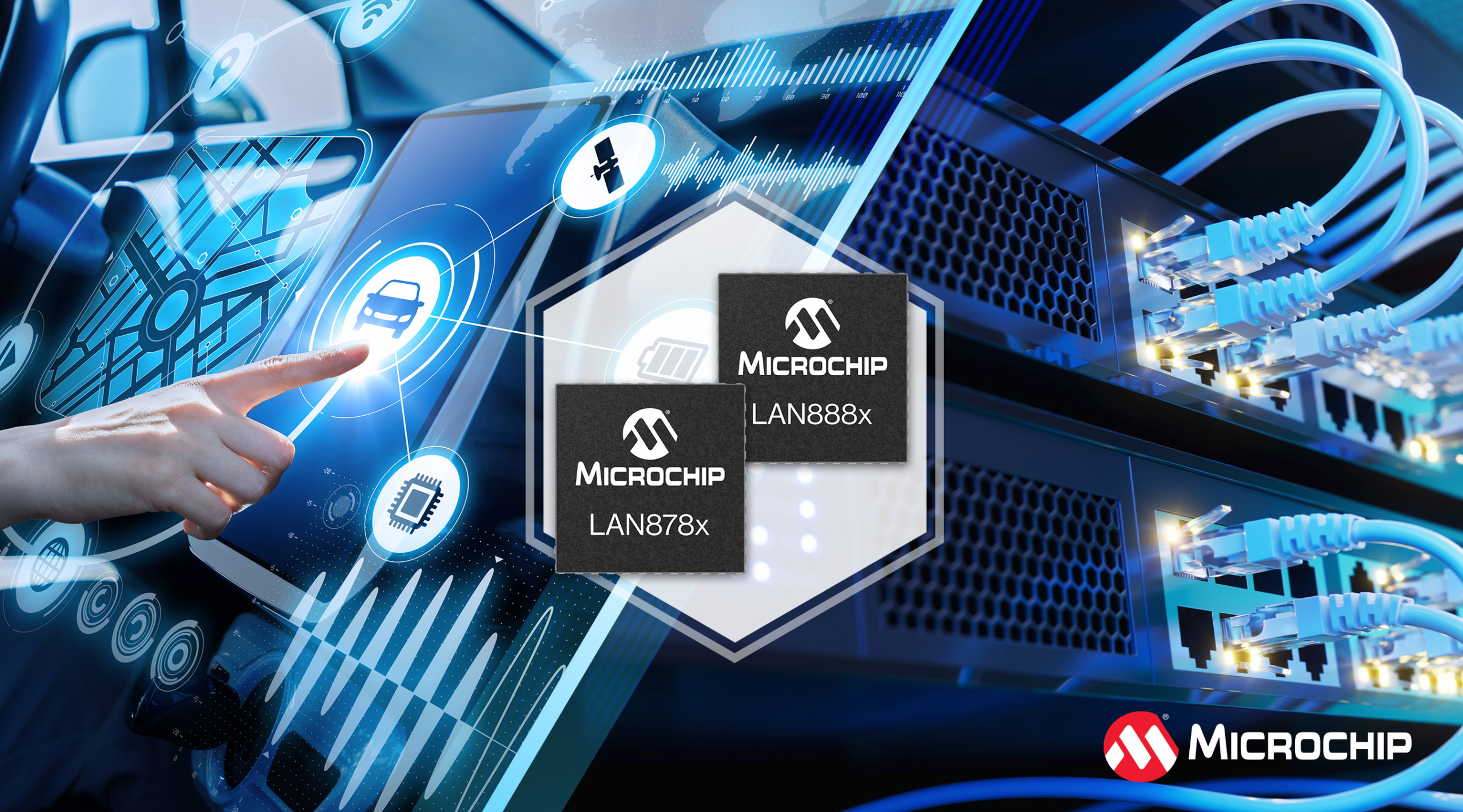 NÃ¦stegenerations 100/1000BASE T1 enkeltpars Ethernet PHY'er integrerer MACsec Security, Time Sensitive Networking og funktionssikkerhed 