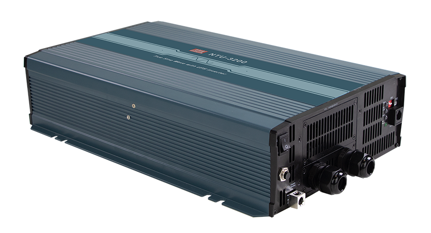 NTU-3200, 3200W DC/AC inverter med indbygget UPS-funktion, fra MEAN WELL. Forhandler er Power Technic. RIng 70 208 210 for mere information.