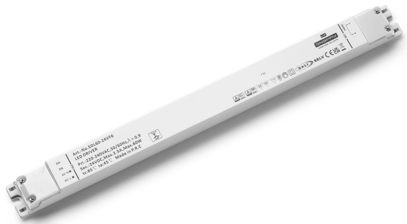 SDL-60, Dæmpbar LED-belysning til almindelig belysning eller design og arkitektonisk, fra Snappy. Forhandler er Power Technic. Ring 70 208 210 for mere information.